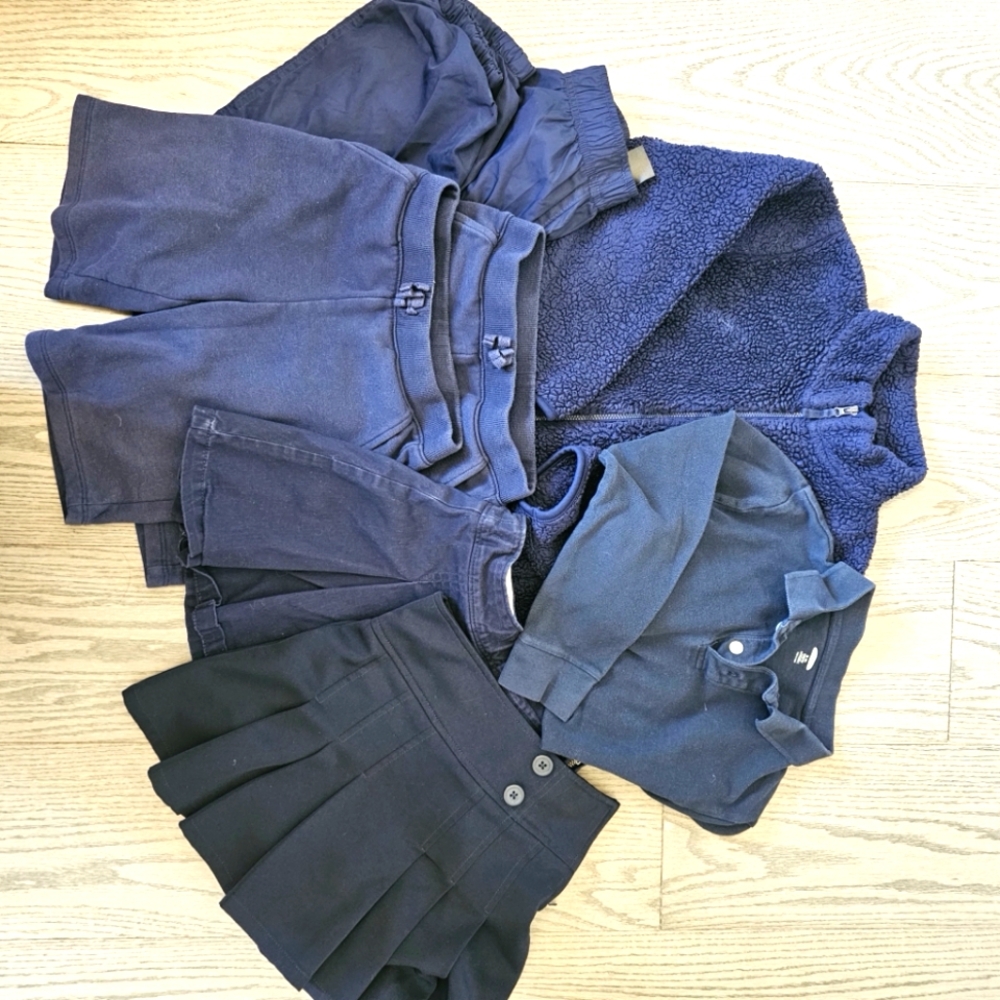 Kids Uniform Bundle 7 Pieces, Navy, Size 8